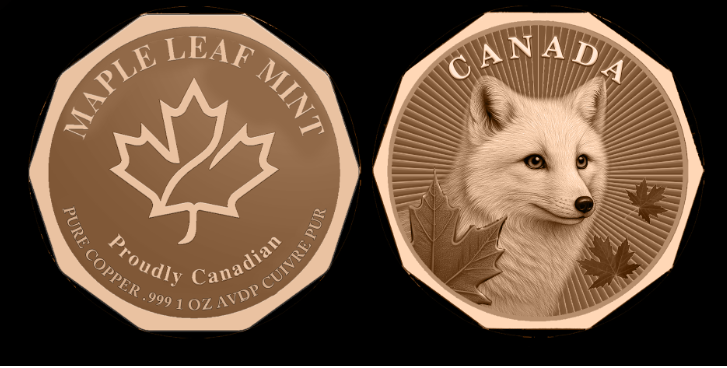 Guardians of the North Series – Arctic Fox 1oz .999 Copper Coin (Non-Colored Edition) 3 of 5