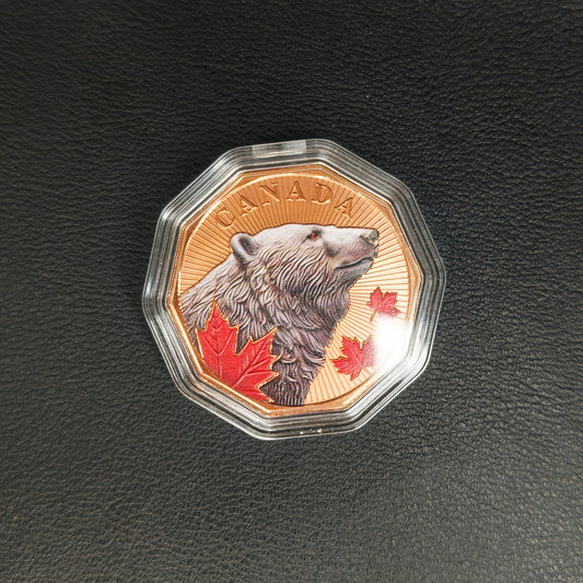 Guardians of the North Series – Polar Bear 1oz .999 Copper Coin (Colored Edition) 1 of 5