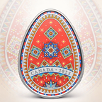 2025 Kanadische Pysanka 1 oz Feinsilber Polierte Platte | Royal Canadian Mint