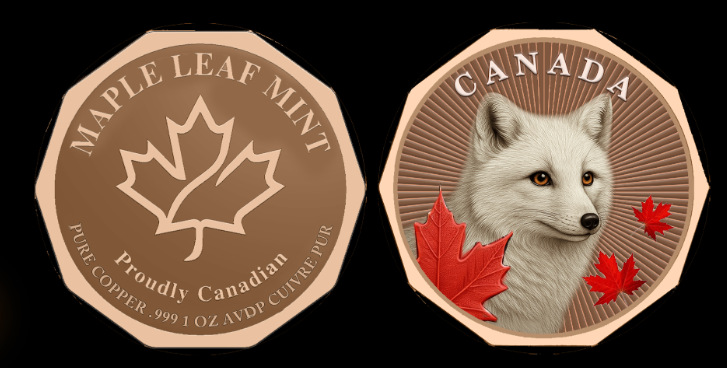 Guardians of the North Series – Arctic Fox 1oz .999 Copper Coin (Colored Edition) 3 of 5