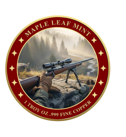 Axis Deer 1oz .999 Fine Copper Round UV Colorized – Deer Hunting Series