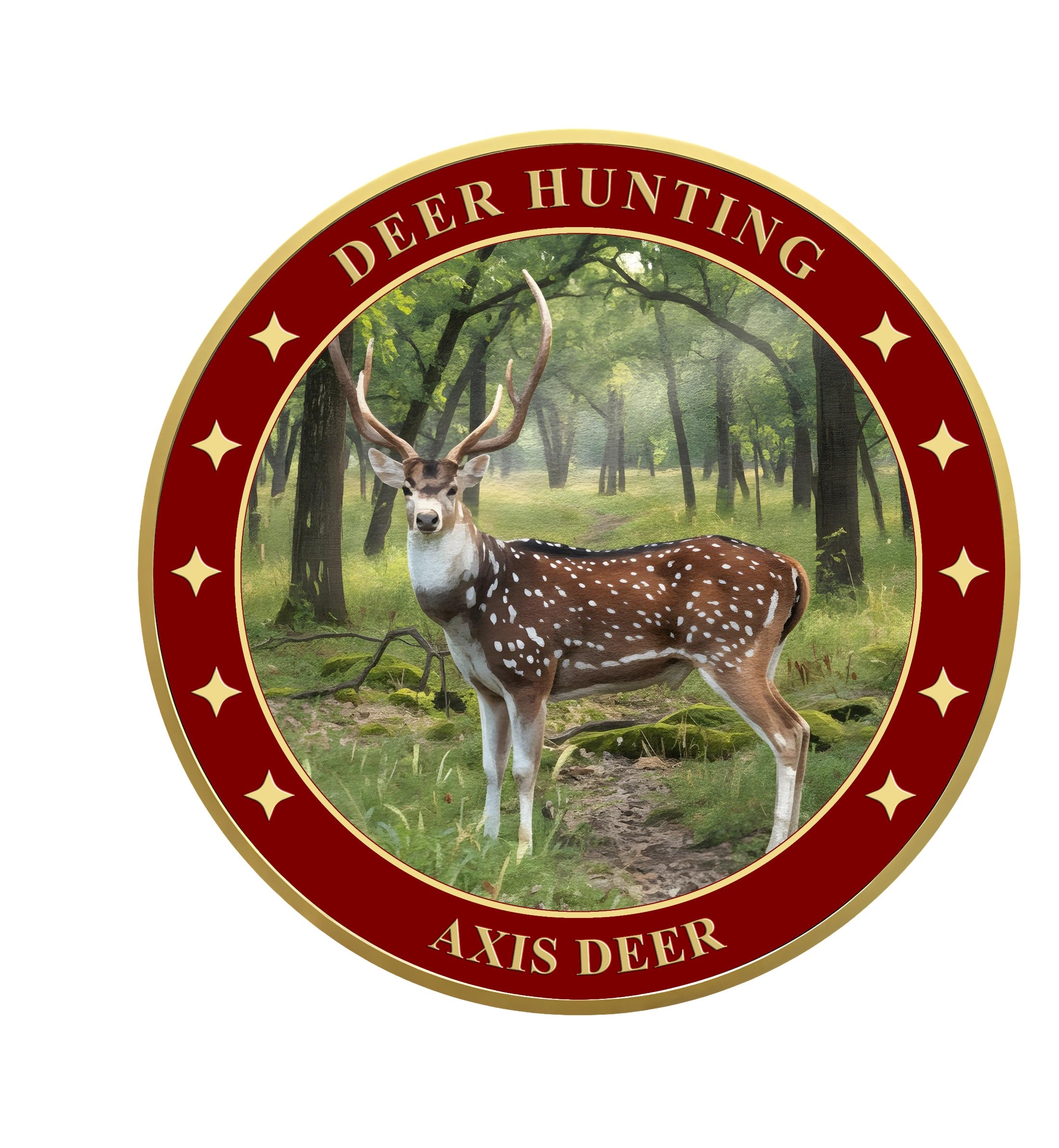 Axis Deer 1oz .999 Fine Copper Round UV Colorized – Deer Hunting Series