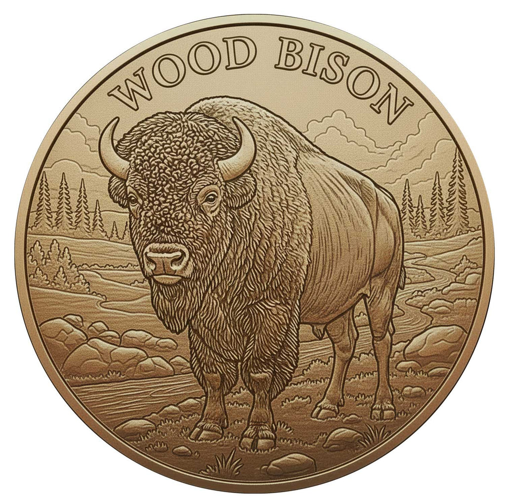 Wood Bison 1oz .999 Fine Copper Round – Hunting Series | Maple Leaf Mint