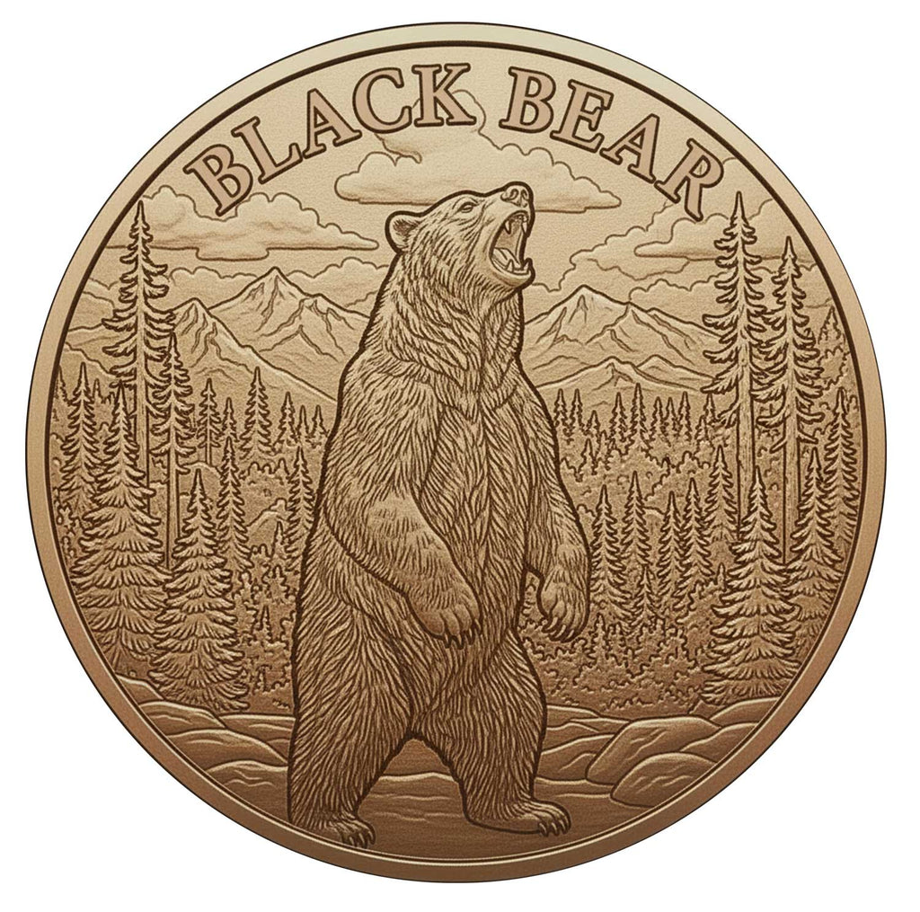 Black Bear 1oz .999 Fine Copper Round – Hunting Series | Maple Leaf Mint