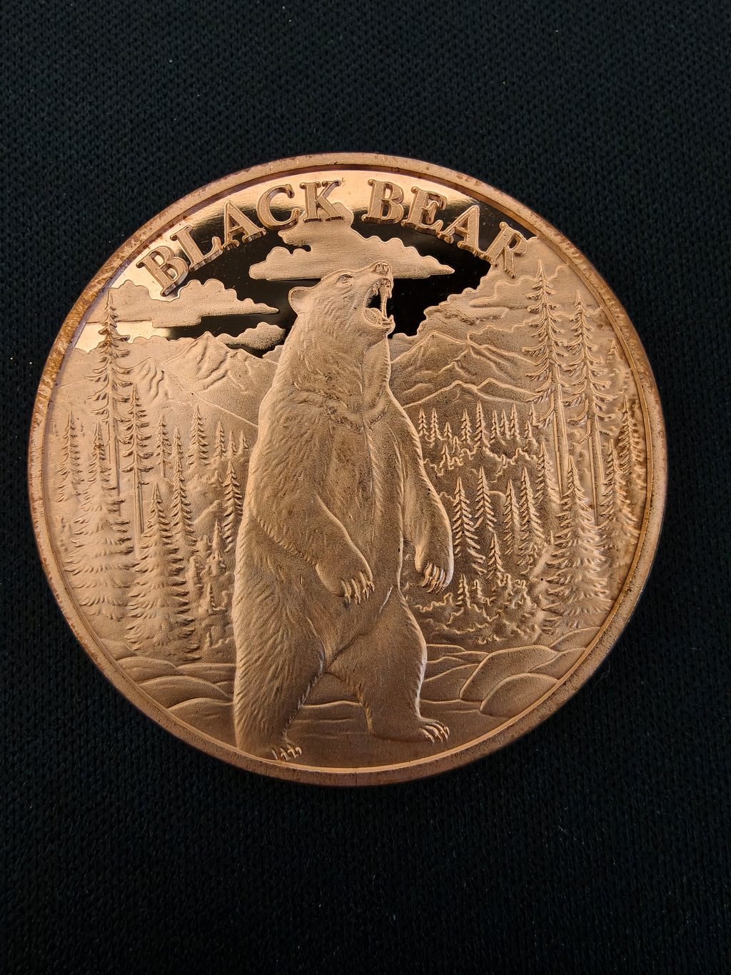 Black Bear 1oz .999 Fine Copper Round – Hunting Series | Maple Leaf Mint