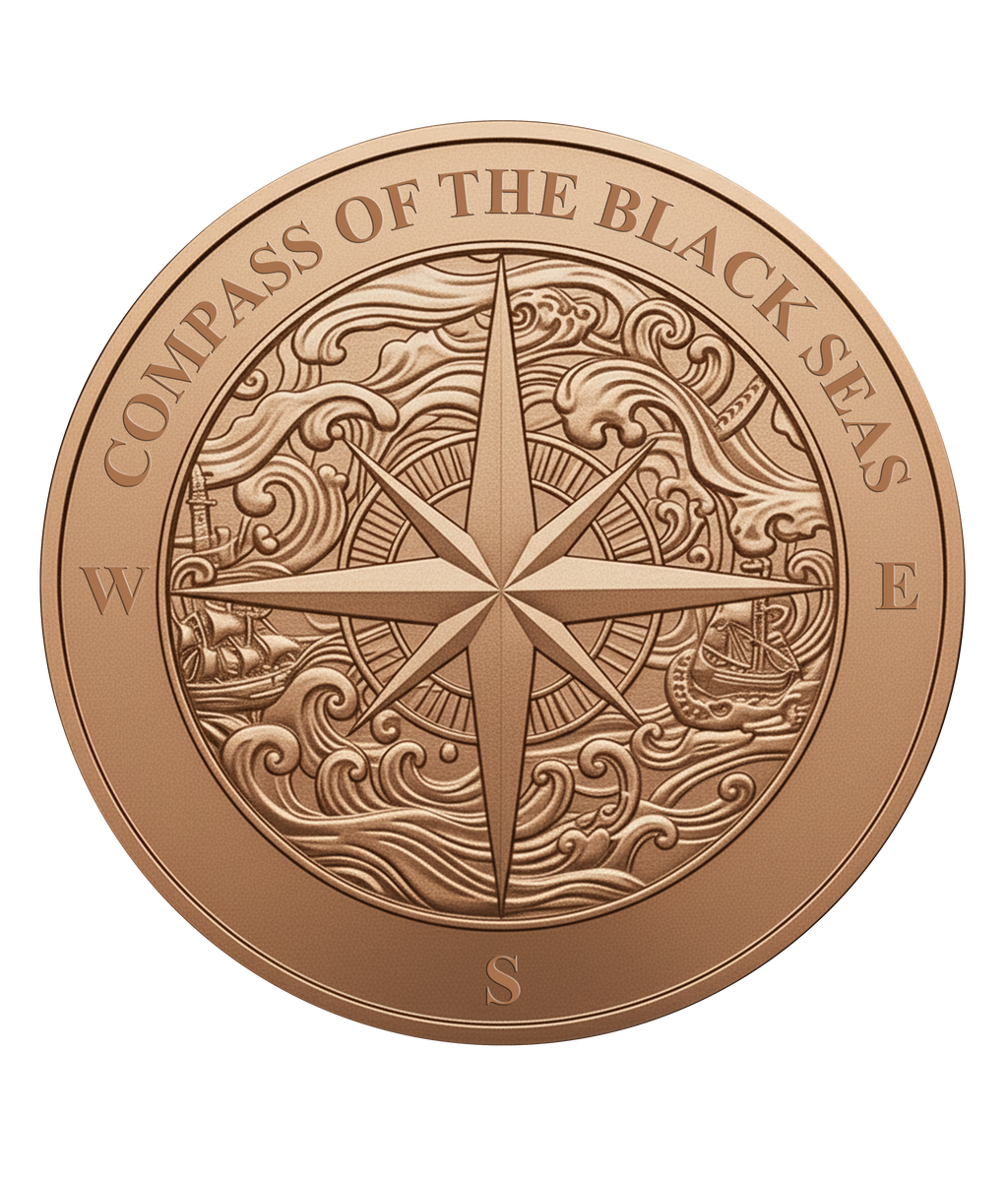 Compass of the Black Seas 1oz .999 Fine Copper Round – Maple Leaf Mint