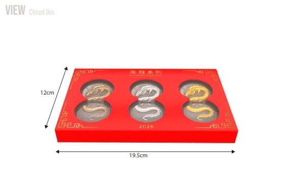 Sea Dragon Kollektion – Ultra High Relief 6 oz .999 Feinkupfer DuoStack Set (6 Rounds)