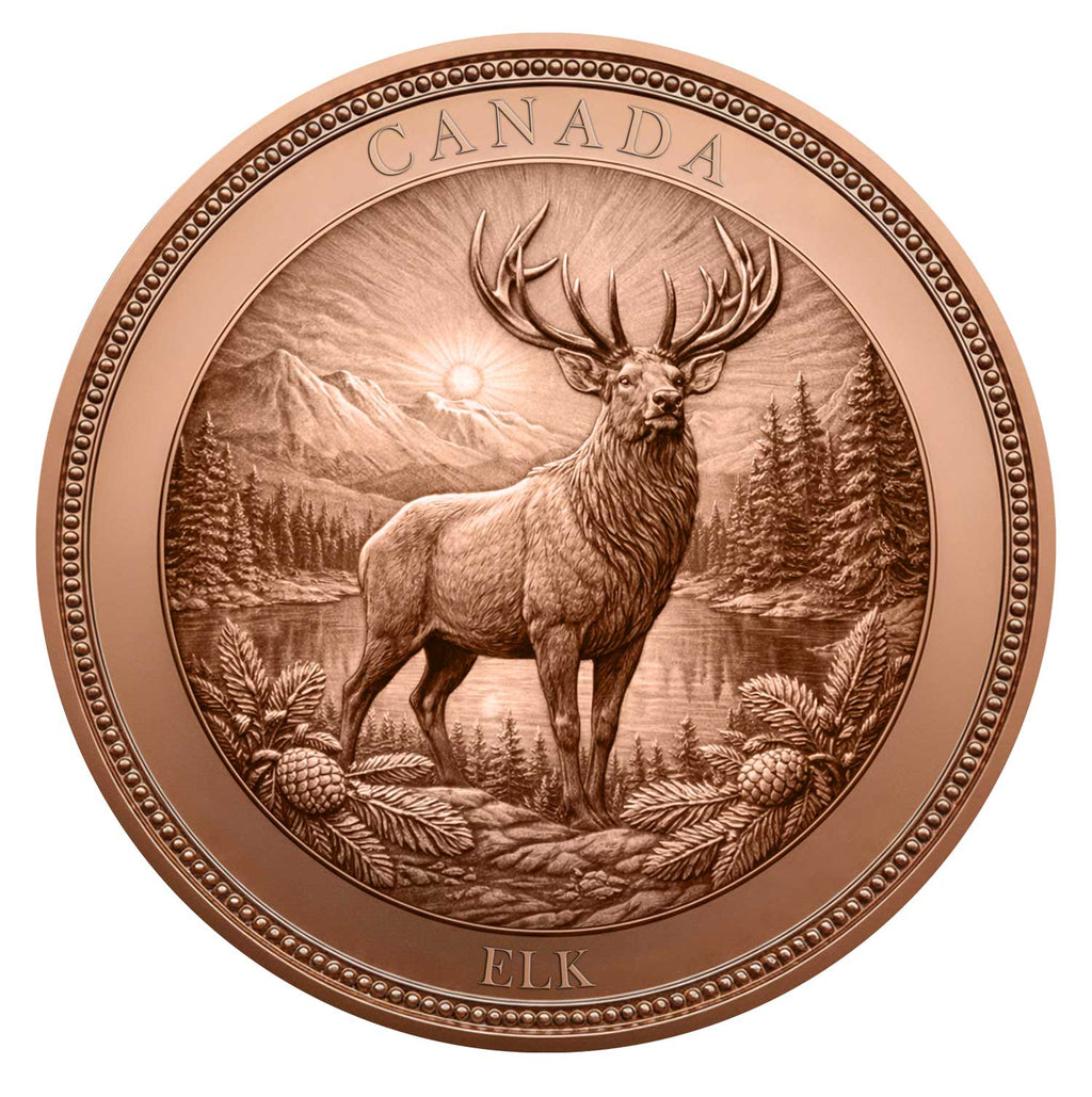 Canada Elk 1oz .999 Fine Copper Round – Canadian Heritage Series | Maple Leaf Mint