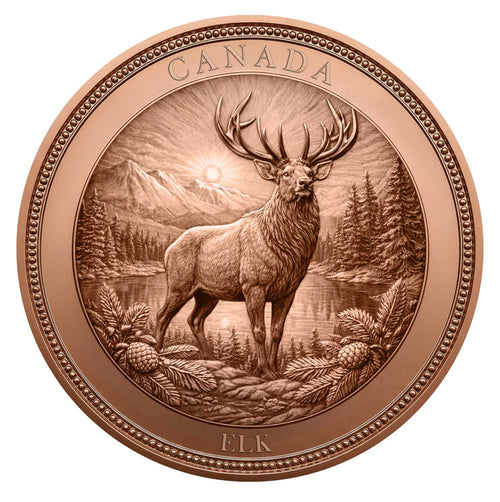 Canada Elk 1oz .999 Fine Copper Round – Canadian Heritage Series | Maple Leaf Mint