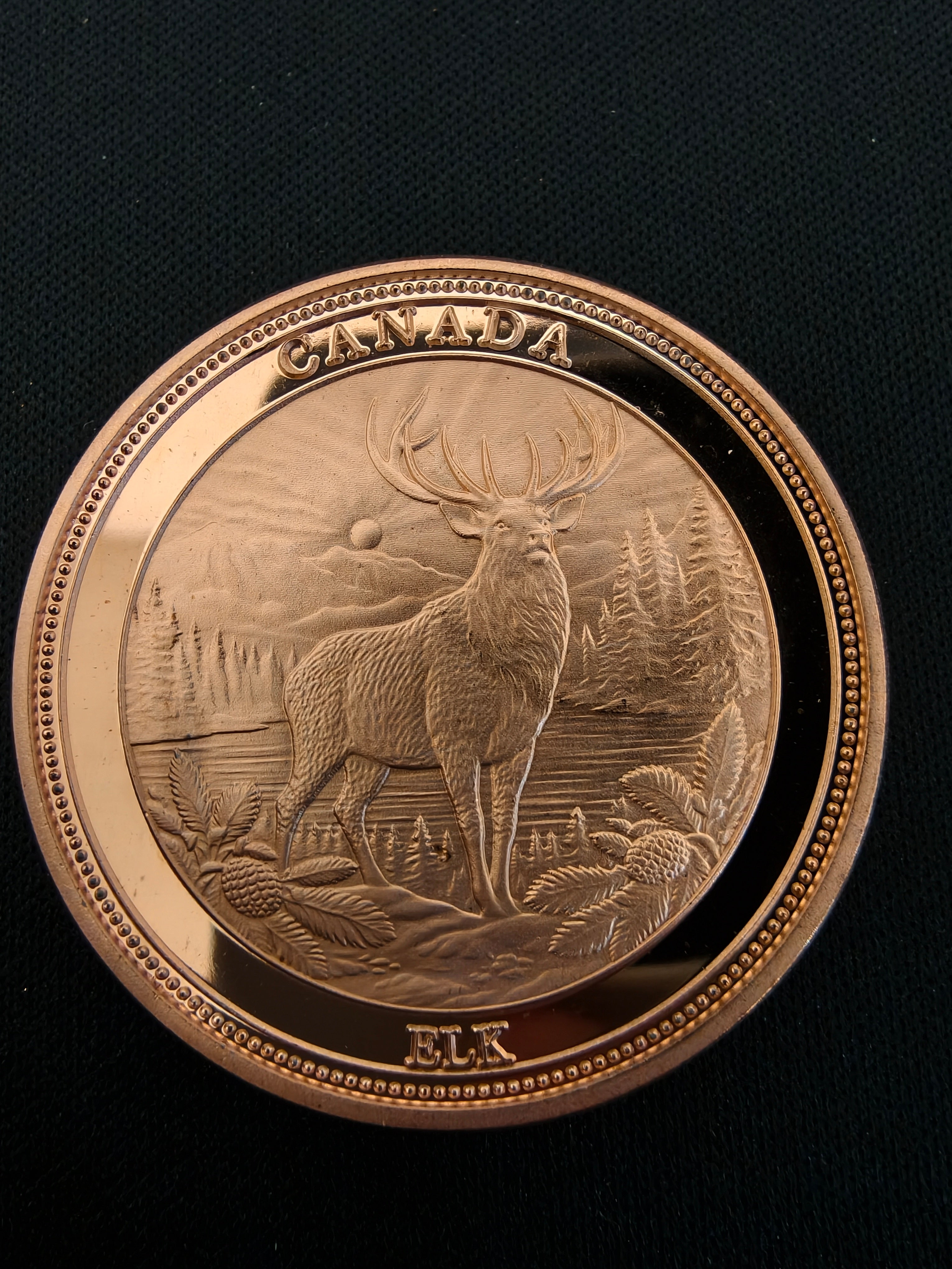 Kanada Elch 1oz .999 Feinkupfer Round – Kanadische Kulturerbe Serie | Maple Leaf Mint