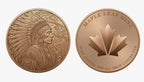 Indigenous Warrior 1oz .999 Fine Copper Round – Canadian First Nation Tribute Series