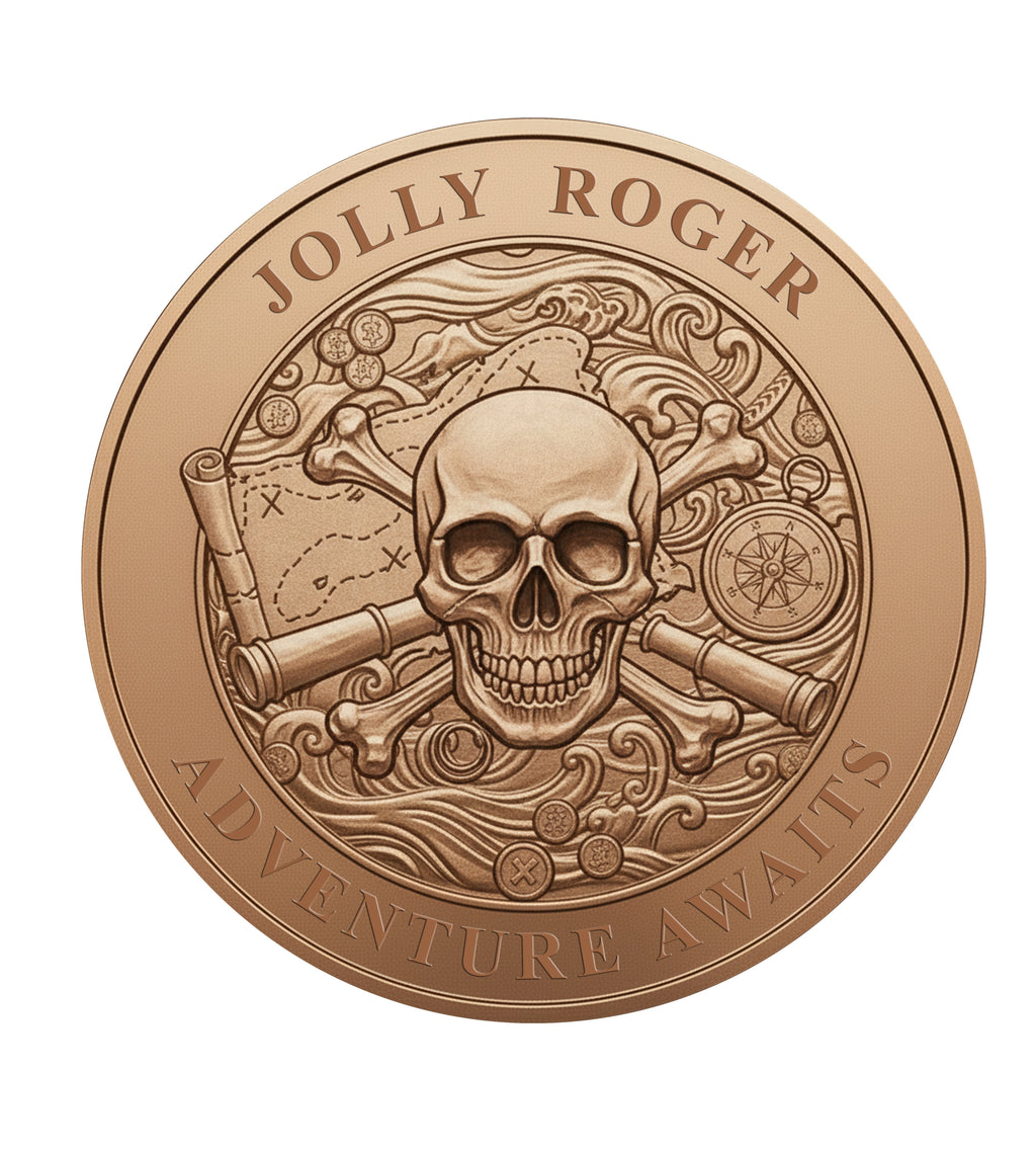 Jolly Roger 1oz .999 Fine Copper Round – Maple Leaf Mint