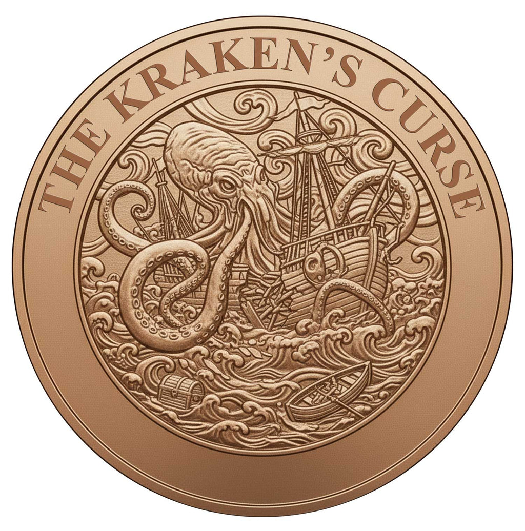 The Kraken’s Curse 1oz .999 Feinkupfer Round – Hochrelief-Sammleredition | Maple Leaf Mint