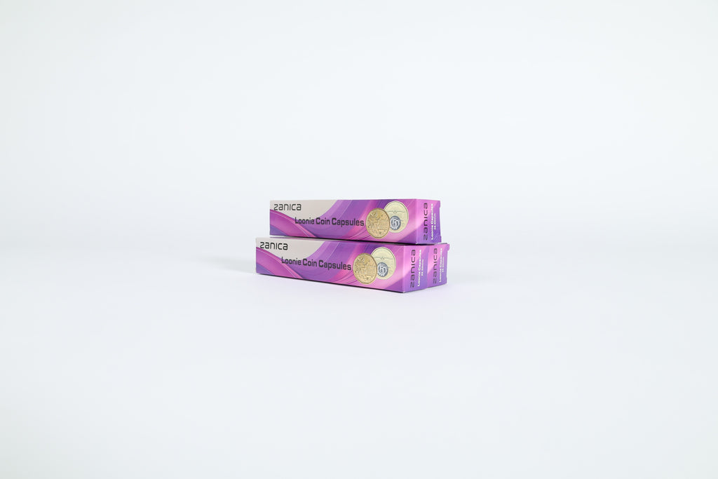 Zanica Loonie Coin Capsules – Stackable Canadian $1.00 Coin Holders (Pack of 25)