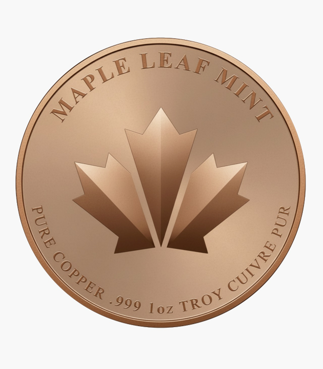 Aztec Calendar 1oz .999 Fine Copper Round – Maple Leaf Mint