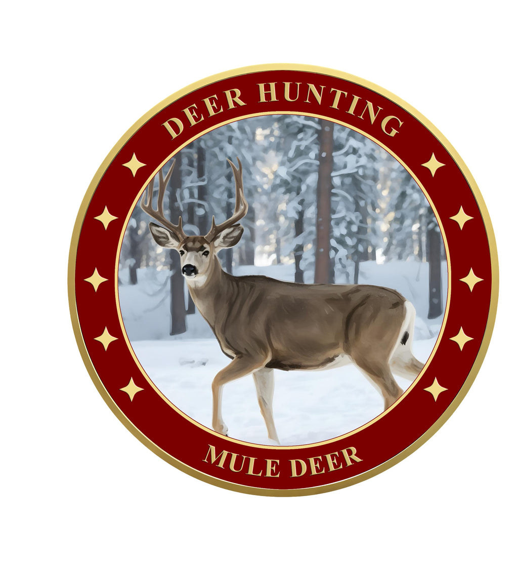 Mule Deer 1oz .999 Fine Copper Round UV Colorized – Deer Hunting Series