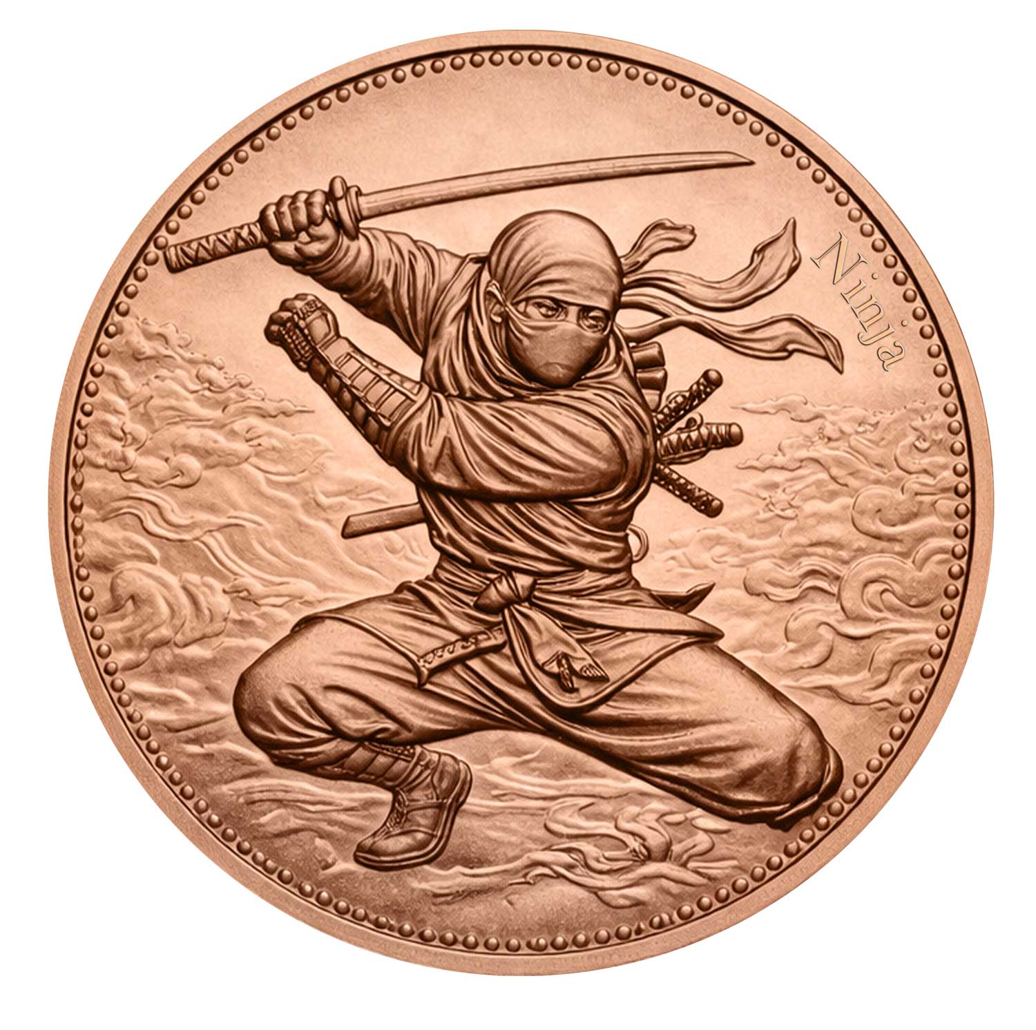 Ninja Warrior 1oz .999 Fine Copper Round – High Relief Collector Edition | Maple Leaf Mint