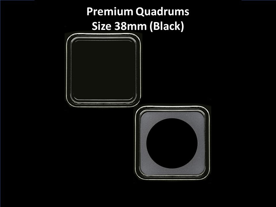 Zanica 38mm Premium Quadrums Black – 10 pack