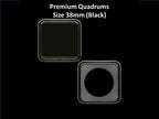 Zanica 38mm Premium Quadrums Schwarz – 10er-Pack
