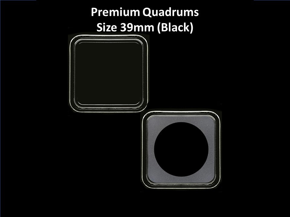 Zanica 39mm Premium Quadrums Black – 10 pack