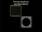Zanica 40mm Premium Quadrums Schwarz – 10er-Pack