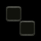 Zanica 38mm Premium Quadrums Schwarz – 10er-Pack