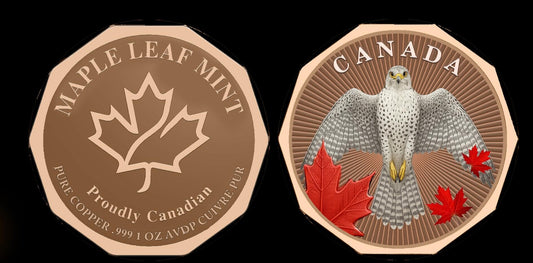 Guardians of the North Series – Gyrfalcon 1oz .999 Copper Coin (Colored Edition) 5 of 5