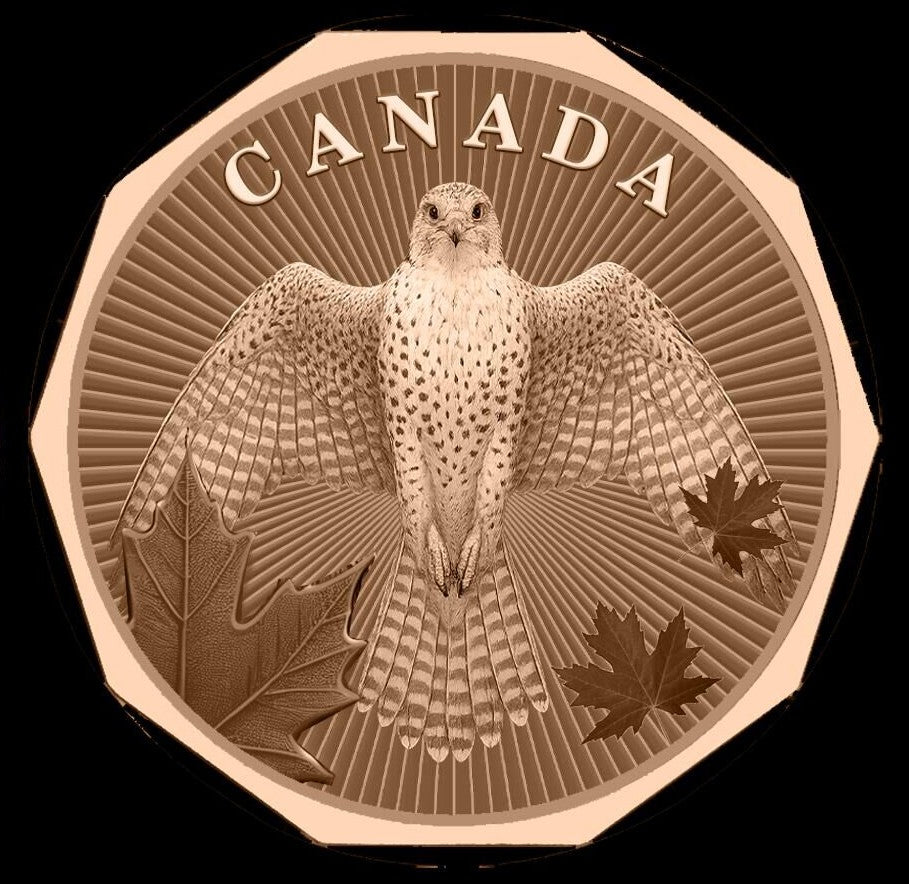 Guardians of the North Series – Gyrfalcon 1oz .999 Copper Coin (Non-Colored Edition) 5 of 5