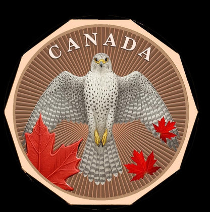 Guardians of the North Series – Gyrfalcon 1oz .999 Copper Coin (Colored Edition) 5 of 5
