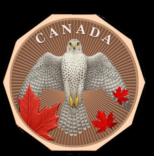 Guardians of the North Series – Gyrfalcon 1oz .999 Copper Coin (Colored Edition) 5 of 5