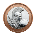 Spartanischer Krieger Bimetall-Kupfer-Rundmedaille – Hochrelief Sammleredition | Maple Leaf Mint