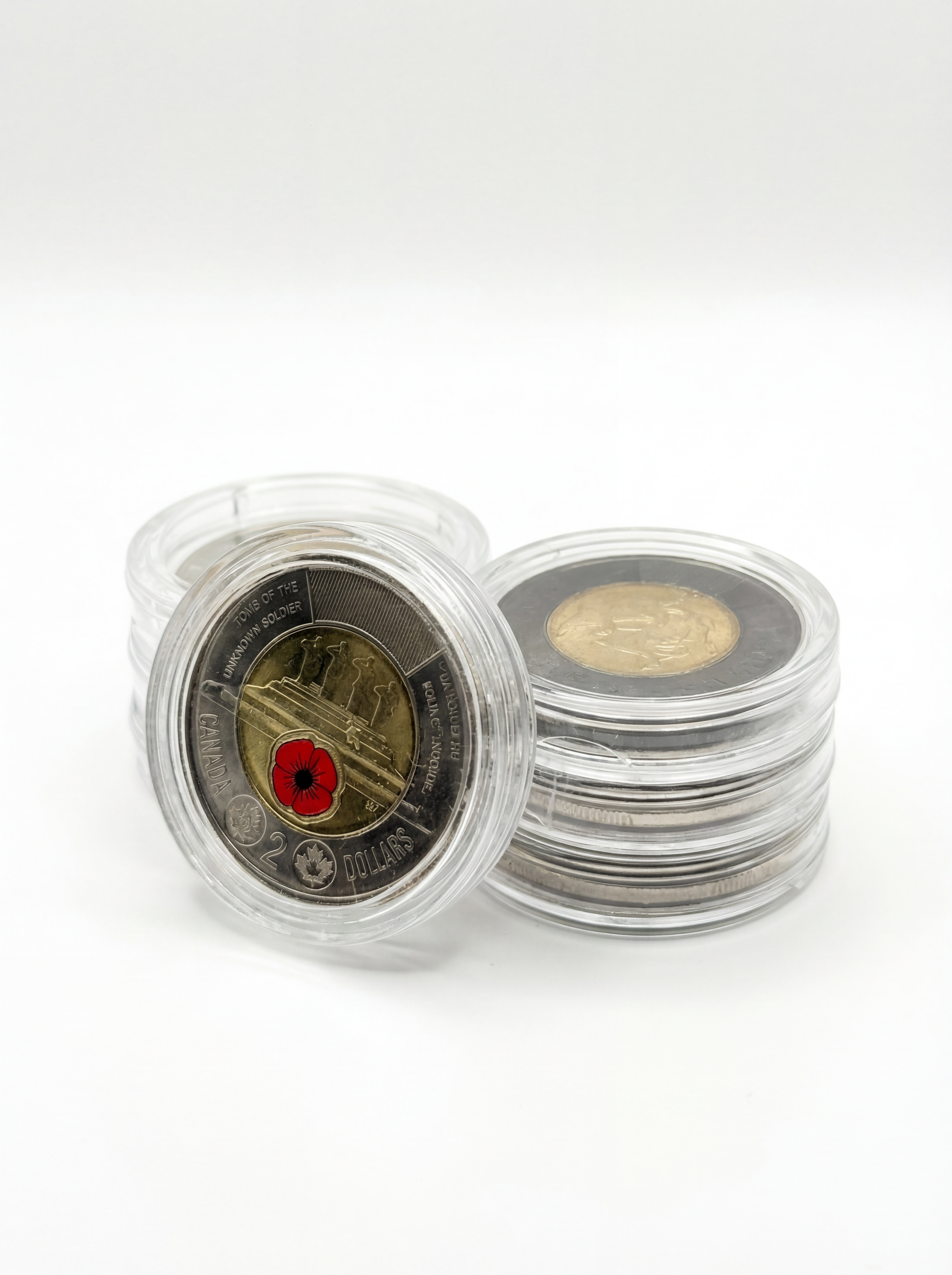 Zanica Toonie Coin Capsules – Stackable Canadian $2.00 Coin Holders (Pack of 25)