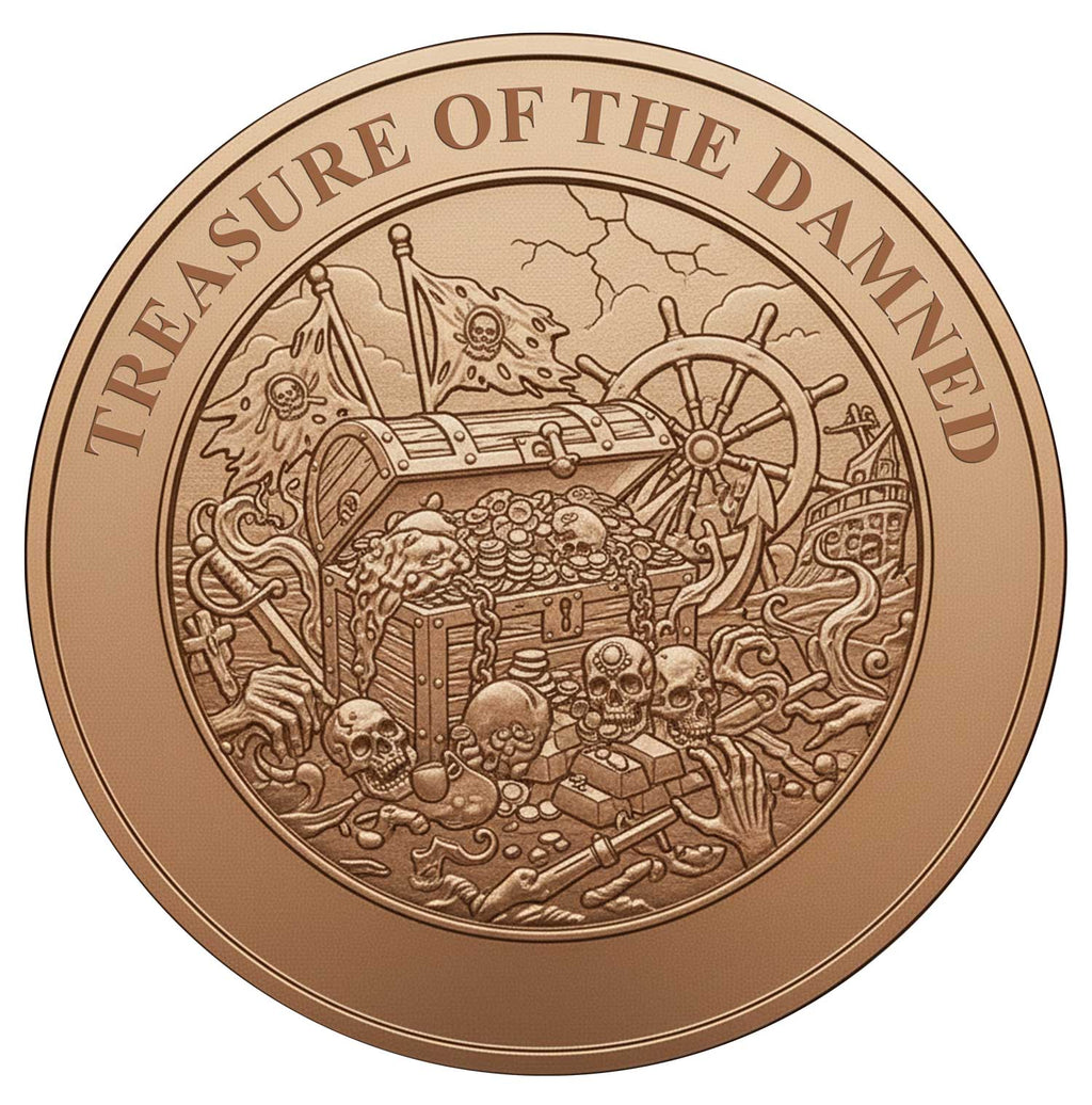 Treasure of the Damned 1oz .999 Fine Copper Round – High Relief Collector Edition | Maple Leaf Mint