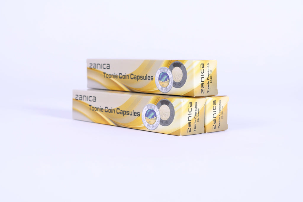 Zanica Toonie Coin Capsules – Stackable Canadian $2.00 Coin Holders (Pack of 25)