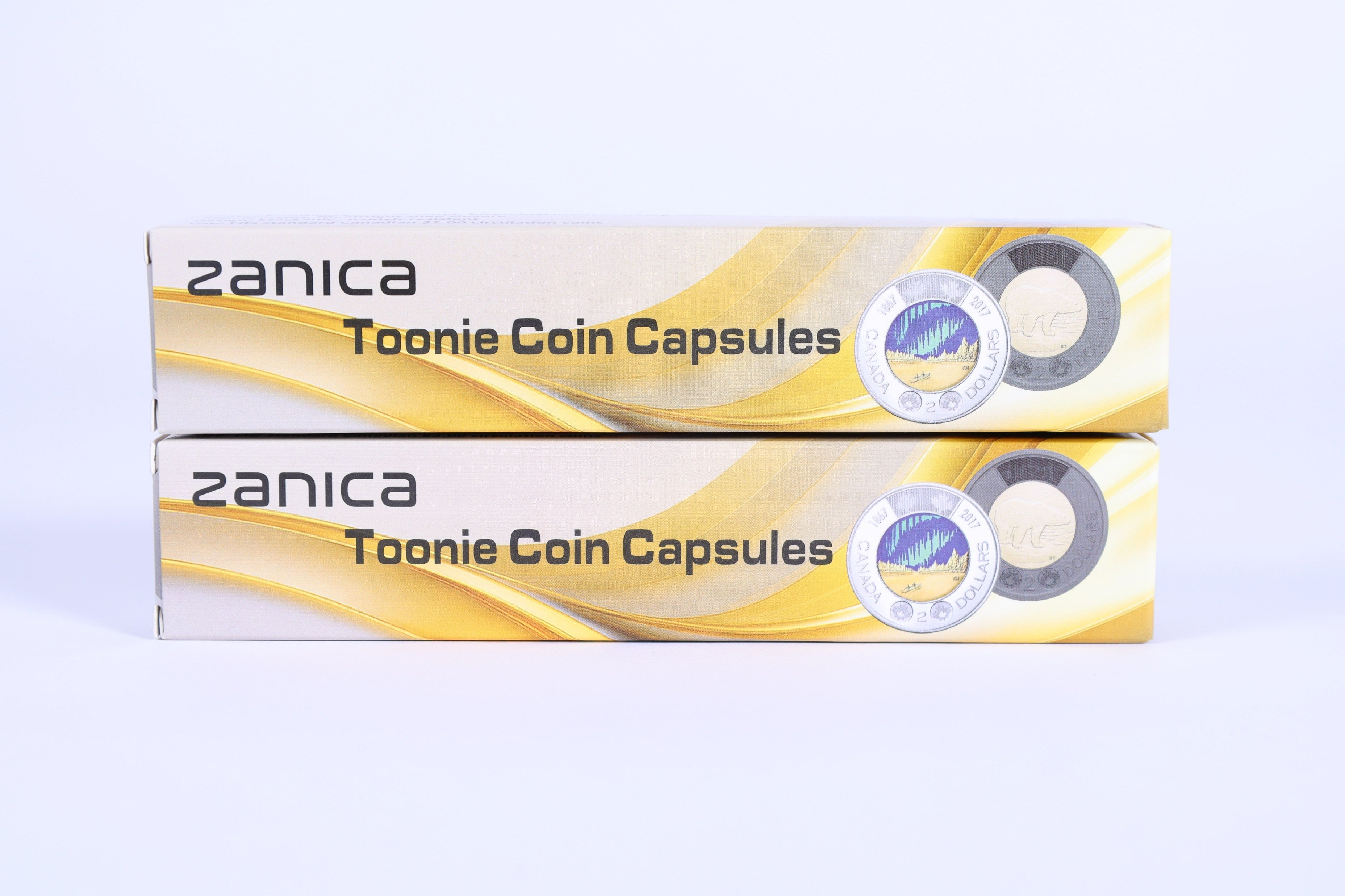 Zanica Toonie Coin Capsules – Stackable Canadian $2.00 Coin Holders (Pack of 25)