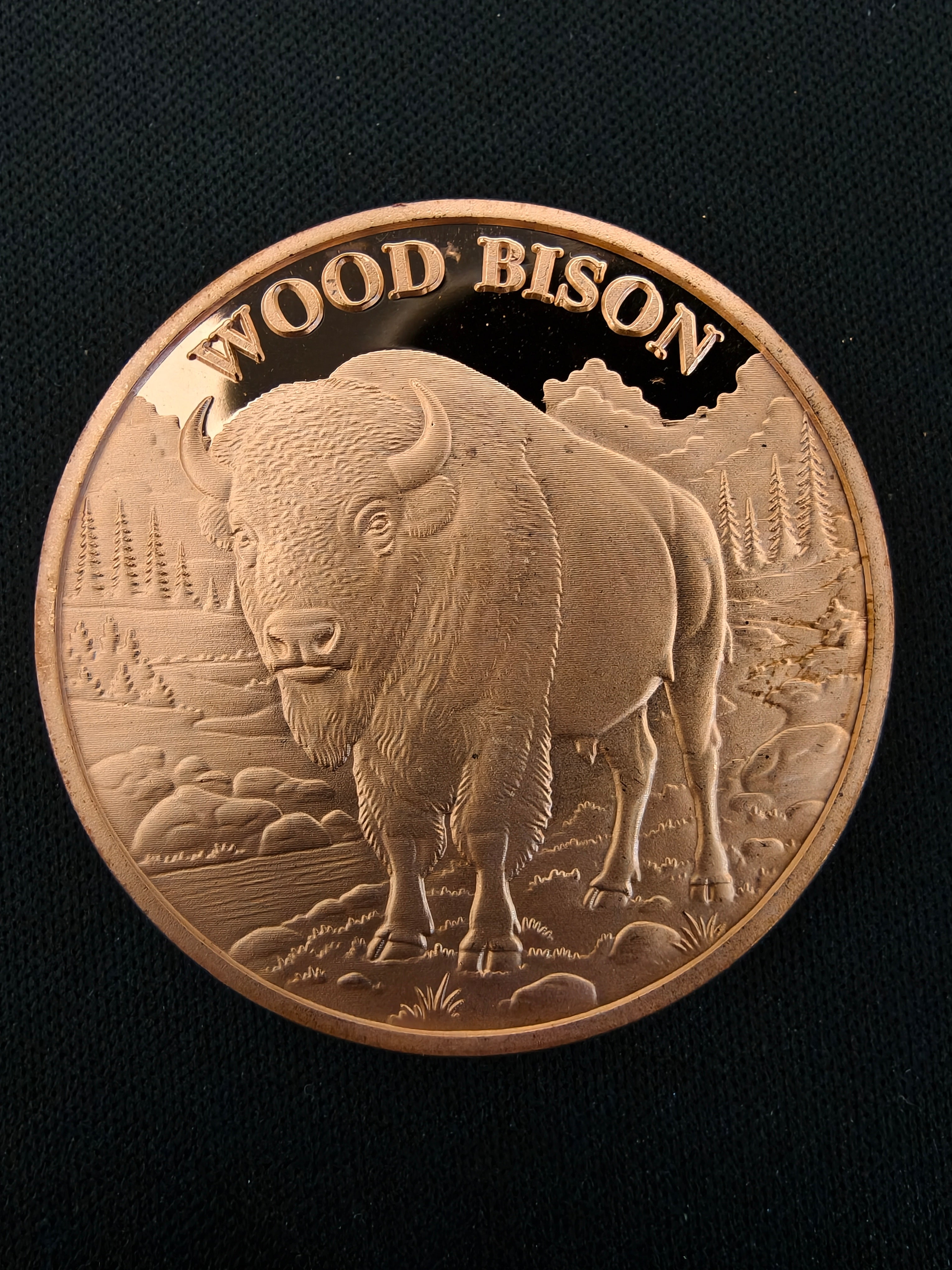 Wood Bison 1oz .999 Fine Copper Round – Hunting Series | Maple Leaf Mint