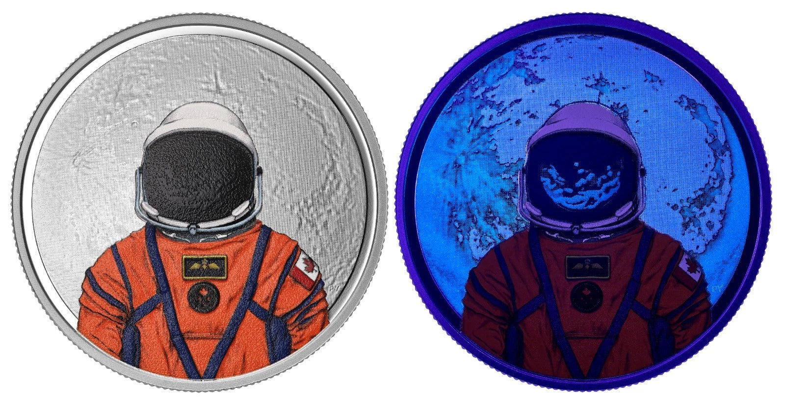 Moon Mission Artemis II 2026 1 oz Fine Silver Coin Black Light Reveal