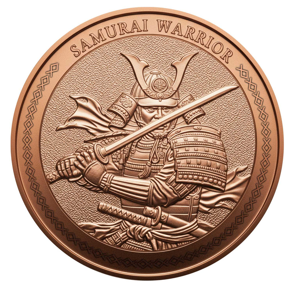 Samurai Warrior 1oz .999 Fine Copper Round – High Relief Collector Edition | Maple Leaf Mint